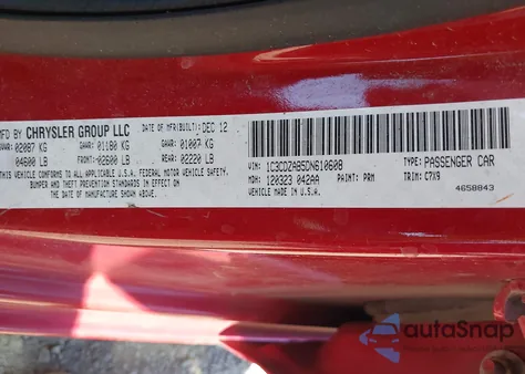 2013 Dodge Avenger Se z USA, uszkodzony, nr VIN 1C3CDZAB5DN610608